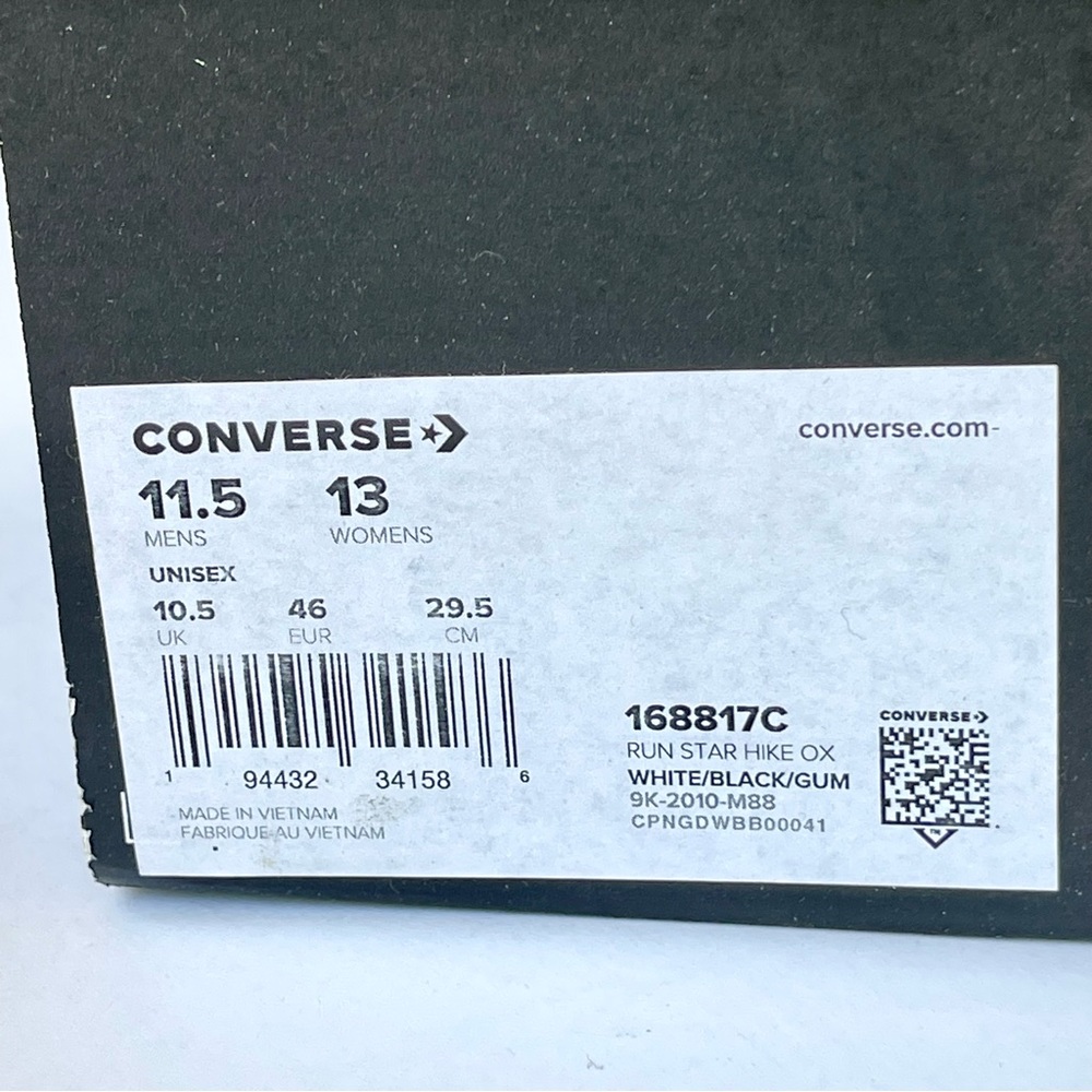 NWT Converse Run Star Hike Platform OX white low top Chuck Taylor sneaker shoes - Picture 8 of 10